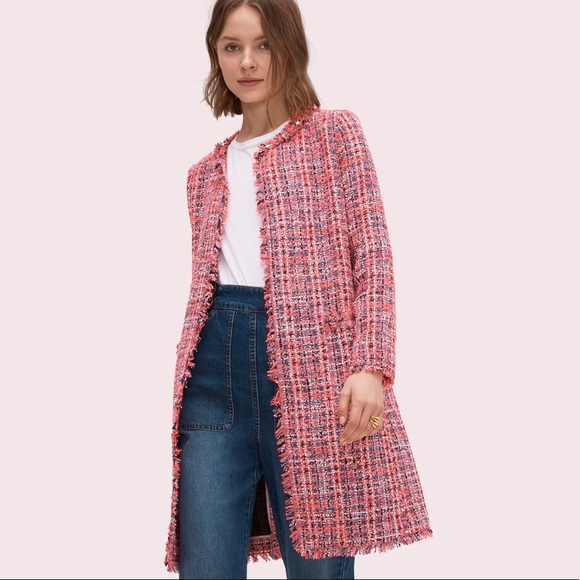 kate spade multi tweed jacket